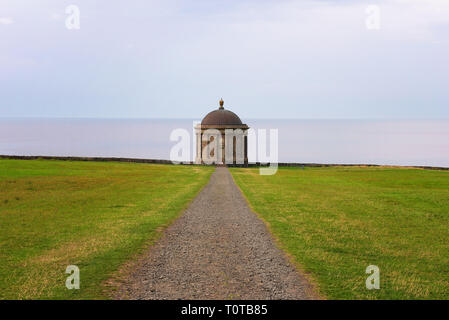 Path leading to Mussenden Temple located near Castlerock in Northern Ireland Stock Photo
