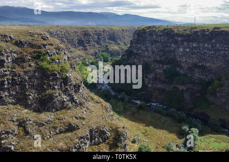 View of the Dzoraget river canyon near Lori Berd fortress, Armenia Stock Photo