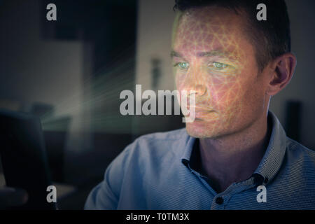 Facia recognition Stock Photo