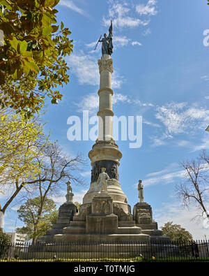 Confederate soldiers monument on the grounds of the Alabama capitol in Montgomery Alabama, USA commemorating U.S. Civil War soldiers from Alabama. Stock Photo