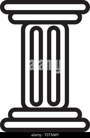 law, pillar icon Stock Vector