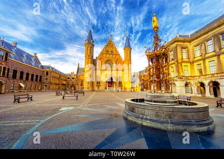 Binnenhof palace, place of dutch parliament in Hague (Den Haag), Holland, Netherlands Stock Photo