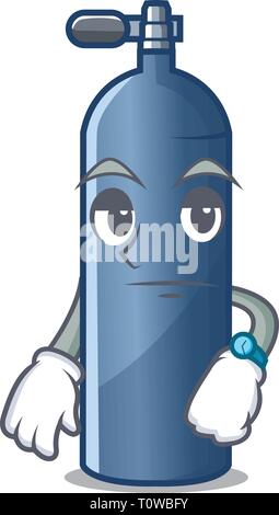 Waiting toy air tank diving cartoon shape Stock Vector
