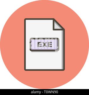 Illustration EXE Icon Stock Photo