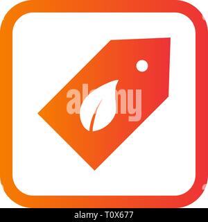 Illustration Eco Label Icon Stock Photo - Alamy