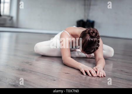 Head of a professional ballet dancer leaning forward Stock Photo