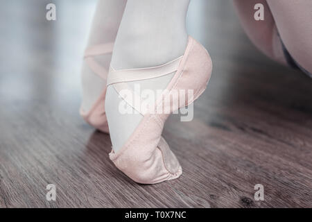 Close up of a feet standing on the toes Stock Photo