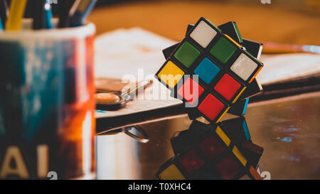 A Rubik's Cube Stock Photo