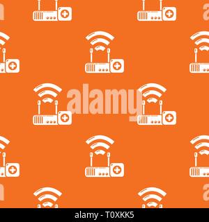 Router repair pattern vector orange Stock Vector