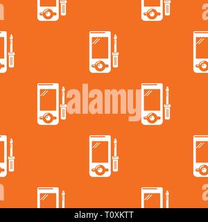 Player repair pattern vector orange Stock Vector