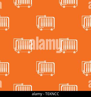 Electric battery pattern vector orange Stock Vector