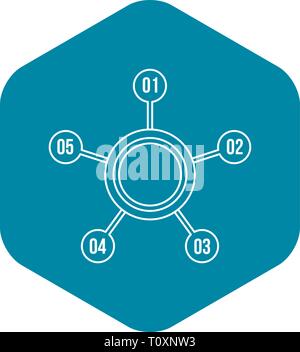 Circle chart with numbers icon, outline style Stock Vector Image & Art ...