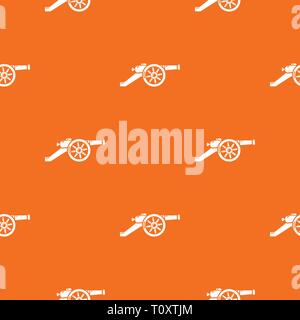 Automatic gun pattern vector orange Stock Vector