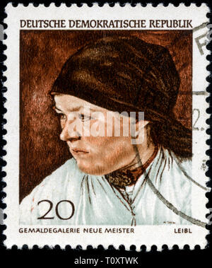 Postage stamp from East Germany (DDR)  in the Paintings series issued in 1968 Stock Photo
