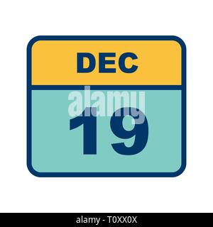 December 19th Date on a Single Day Calendar Stock Photo - Alamy