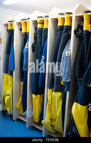 details and photos in and around the Brighton RNLI lifeboat station at Brighton Marina. Stock Photo