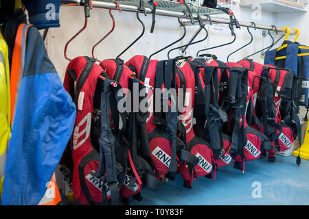 details and photos in and around the Brighton RNLI lifeboat station at Brighton Marina. Stock Photo