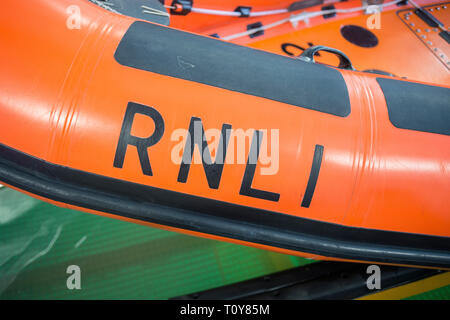 details and photos in and around the Brighton RNLI lifeboat station at Brighton Marina. Stock Photo