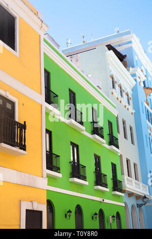 A typical street in Old San Juan, Puerto Rico Stock Photo - Alamy