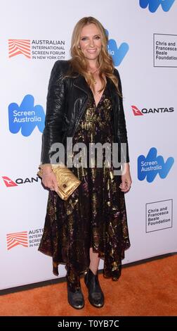New York, NY, USA. 21st Mar, 2019. Toni Collette at arrivals for MURIEL'S WEDDING 25th Anniversary Screening - 2019 Australian International Screen Forum, Elinor Bunin Munroe Film Center, New York, NY March 21, 2019. Credit: RCF/Everett Collection/Alamy Live News Stock Photo