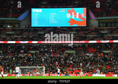 London, UK. 22nd Mar 2019. A satisfying result for the England team after the UEFA European Championship Group A Qualifying match between England and Czech Republic at Wembley Stadium, London on Saturday 23rd March 2019. (Credit: Jon Bromley | MI News ) Credit: MI News & Sport /Alamy Live News Stock Photo