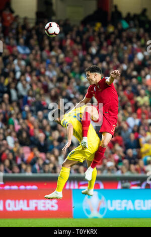 Pepe (Kepler Laveran de Lima Ferreira ComM) of Portugal in action during the Qualifiers - Group B to Euro 2020 football match between Portugal vs Ukraine. (Final score: Portugal 0 - 0 Ukraine) Stock Photo