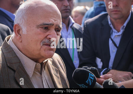 Christchurch, Canterbury, New Zealand. 22nd Mar, 2019. Jordanian Prince El Hassan bin Talal seen speaking to the media while attending the reopening of the Masjid Al Noor mosque.Around 50 people has been reportedly killed in the Christchurch mosques terrorist attack shooting targeting the Masjid Al Noor Mosque and the Linwood Mosque. Credit: Adam Bradley/SOPA Images/ZUMA Wire/Alamy Live News Stock Photo