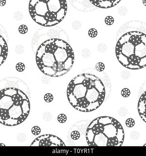 Seamless pattern with soccer ball Abstract background Stock Vector