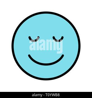 Illustration Calm Emoji Icon Stock Photo