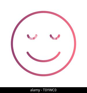Illustration Calm Emoji Icon Stock Photo