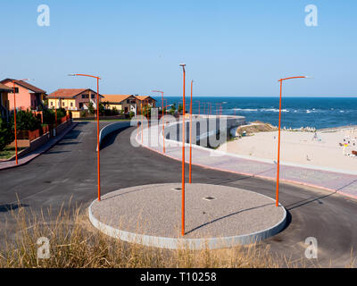 A roundabout on a new housing development in Constanta. Stock Photo