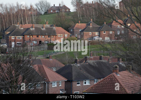 Social Housing Sheffield, UK. The Manor Park Estate. Stock Photo