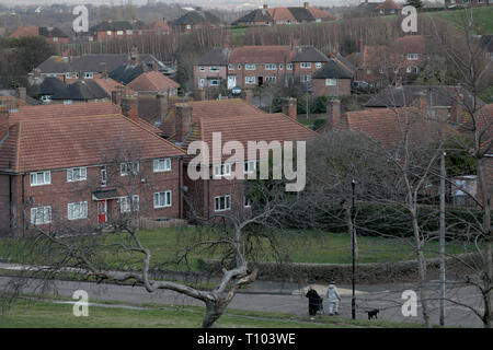 Social Housing Sheffield, UK. The Manor Park Estate. Stock Photo