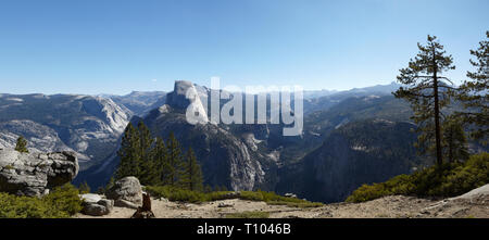 Hslf Dome from Glacier Point, Yosemite, America.