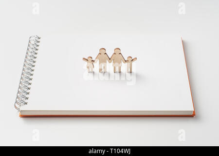 Design concept - perspective view of spiral orange notebook isolated on white background for mockup Stock Photo
