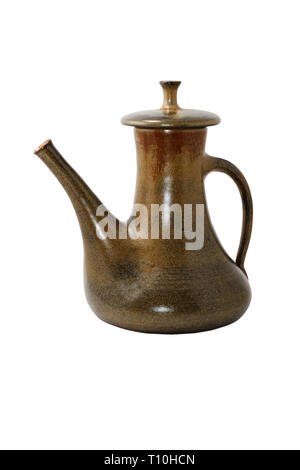 ceramic coffee pot on a white background, image contains clipping path Stock Photo