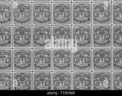mail, postage stamps, Germany, Free City of Bremen, 5 Grote postage stamp, date of issue: 4.4.1856, Additional-Rights-Clearance-Info-Not-Available Stock Photo