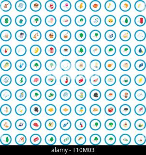 100 london icons set, isometric 3d style Stock Vector