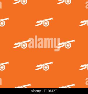 Enemy cannon pattern vector orange Stock Vector