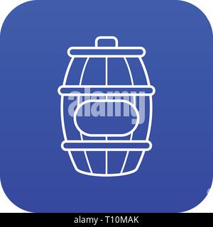 Honey barrel icon blue vector Stock Vector