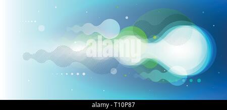 Abstract flow shapes vector background. Elements are layered separately in vector file. Stock Vector