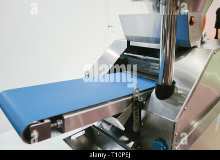 Empty conveyor belt for bread factory Stock Photo