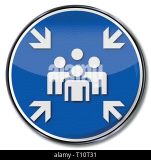 Assembly point, teamwork and fair Stock Vector