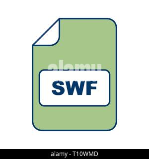Illustration SWF Icon Stock Photo - Alamy