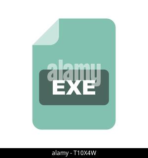 Illustration EXE Icon Stock Photo