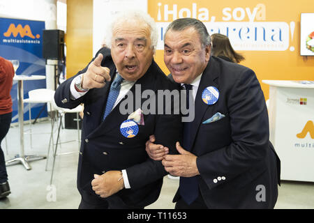 Los del Rio - a Spanish musical duo formed by Antonio Romero Monge and Rafael Ruiz Perdigone - attended the presentation of the Multiasistencia stand at the Insurance Week in Ifema, Madrid, Spain.  Featuring: Los del Rio, Antonio Romero Monge, Rafael Ruiz Perdigone Where: Madrid, Community of Madrid, Spain When: 19 Feb 2019 Credit: Oscar Gonzalez/WENN.com Stock Photo