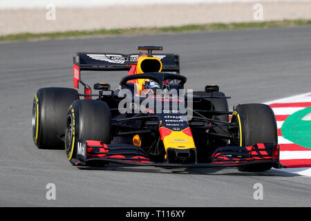 Day 2 of Formula 1 winter testing at Circuit de Barcelona-Catalunya in Montmeló, Spain; testing runs from 18 to 21 February 2019.  Featuring: Pierre Gasly Where: Montmeló, Catalonia, Spain When: 19 Feb 2019 Credit: IPA/WENN.com  **Only available for publication in UK, USA, Germany, Austria, Switzerland** Stock Photo