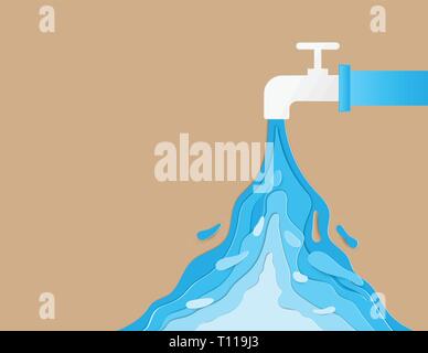 Water consumption abstract concept vector illustration. Water ...