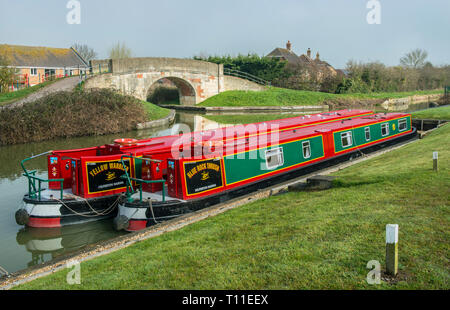 The Kennet and Avon Canal at Hilperton Wiltshire Stock Photo