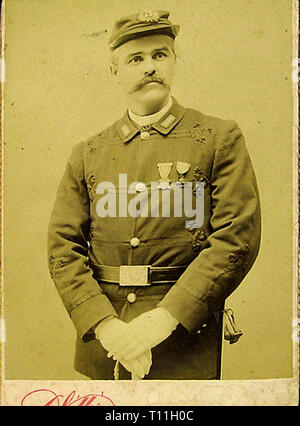 Photos of early America-Photo of member of the Grand Army of the Republic. Stock Photo